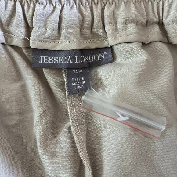 Jessica London High Rise Khaki Trouser Plus Size 24W Stretch - Picture 8 of 10